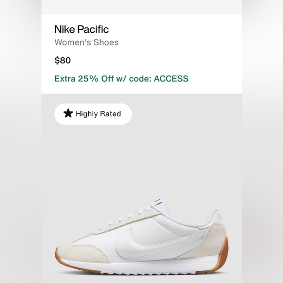 Nike Shoes - Nike Pacific woman’s White Sneakers in Box